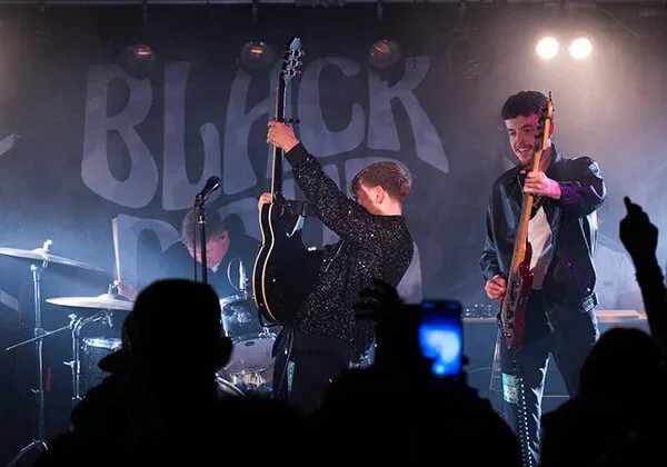 Image of Stage Backdrop & band banner for Black Dove